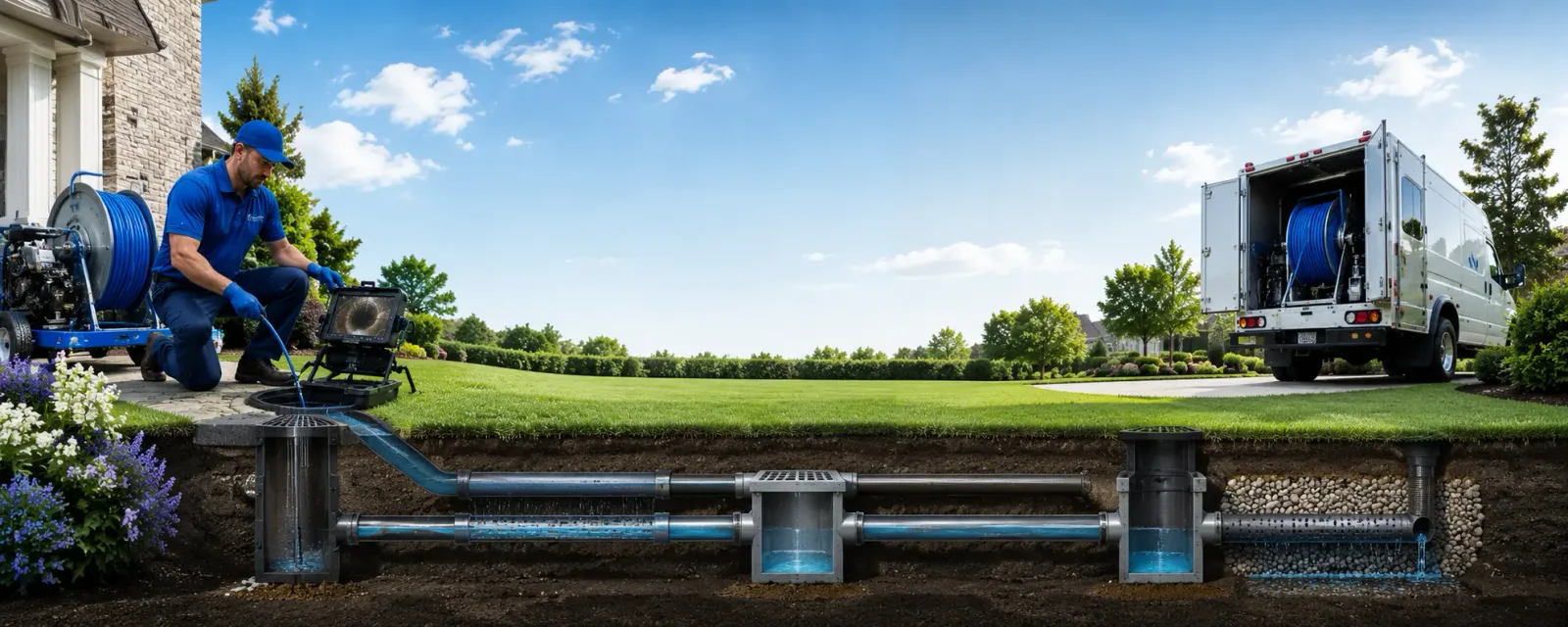 Outdoor drain cleaning information for Algoma, MS